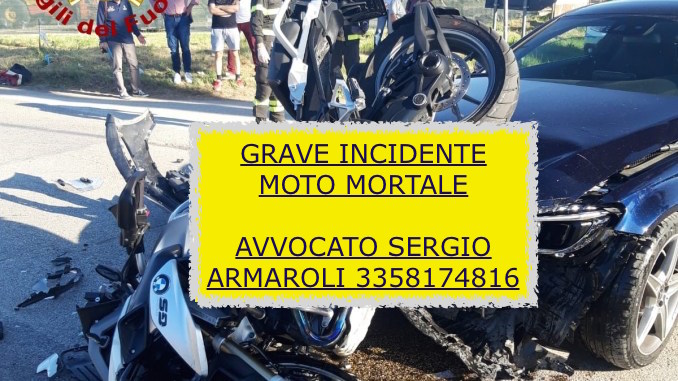 Incidente moto camion ferito grave o morto risarcimento